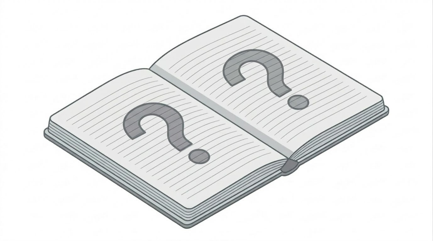 Notitieboek met aantekeningen